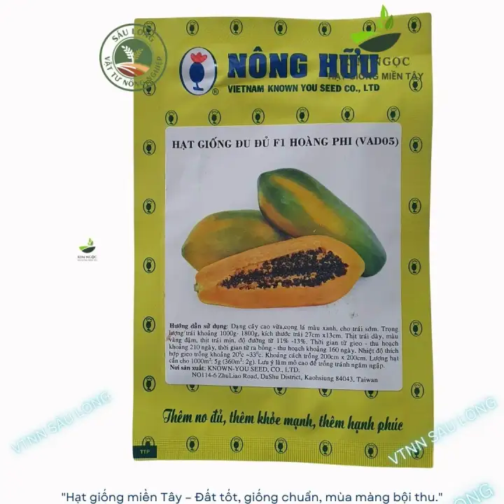 Hạt giống F1 Đu đủ Hoàng Phi gói tầm 20 hạt