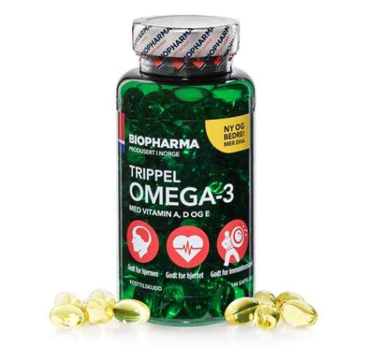 Dầu cá Omega 3 Na-uy(TRIPPEL OMEGA 3) dành cho mọi lứa tuổi - Hỗ trợ não và  trí nhớ | VitaminDep.com