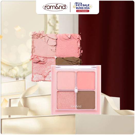 Phấn mắt Romand Better Than Eyes (Milk Series) W02 Dry Peach Blossom