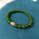 Vòng tay phong thủy đá Mã Não xanh ngọc 8 li phối charm lu thống vàng thời trang, sang trọng hợp mệnh Mộc, Hỏa | Hoa Minh Gem. 
