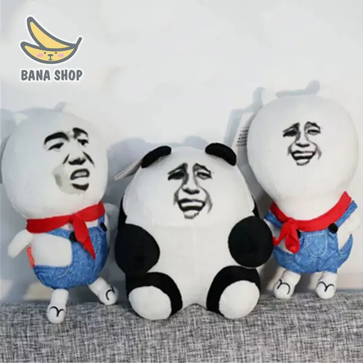 Thú nhồi bông mặt meme panda gấu trúc weibo baozou manhua bựa