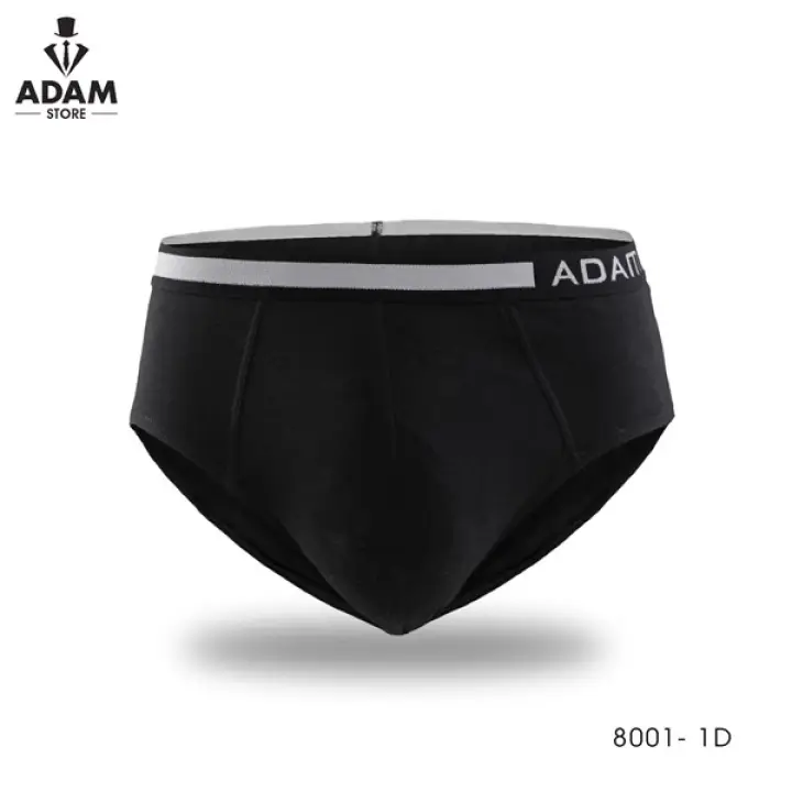 Quần lót nam Adam đen trơn S8001-1 D