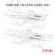 Rổ đựng dụng cụ rửa chén gác bồn HIVE small rack inox Cao Cấp 수세미망. 