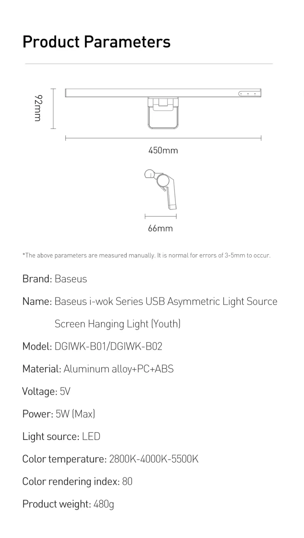 Đèn treo màn hình bảo vệ mắt Baseus i-Work Pro 21