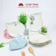 Đĩa sứ hình lá nhiều họa tiết lựa chọn cao cấp Bát Tràng. 
