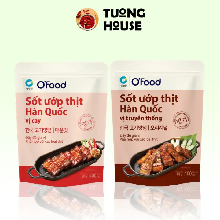 Sốt Ướp Thịt Hàn Quốc OFood Gói 80g, Giúp Thị Mềm, Ngọt, Thơm Dậy Vị Dùng Cho 400g Thịt