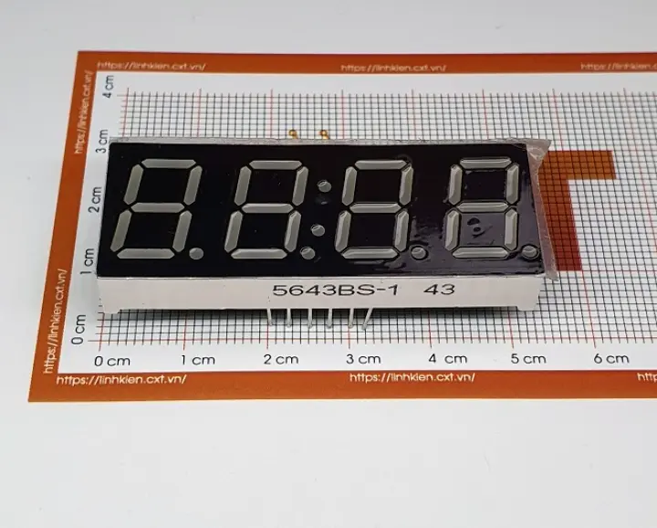 LED 7 thanh 0.56 inch 4 số màu đỏ A chung 5643BS - Hiển Thị Đồng Hồ