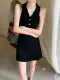 Đầm body sát nách cổ bẻ cúc thật thời trang XIXO cao cấp chất cotton sang mịn đẹp. 