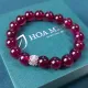 Vòng tay phong thủy đá Mã Não ruby hồng tím size 10 li mix charm bạc lu thống sang trọng, hợp mệnh Hỏa Thổ | Hoa Minh Gem. 
