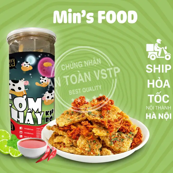 Cơm Cháy Lắc Khô Bò Giòn Rụm 300gr Hấp Dẫn ,Ăn Vặt Min ‘S Food vừa ngon lại vừa rẻ – No Brand – top1shop