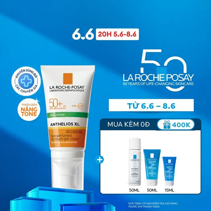 Kem chống nắng nâng tone cho da dầu La Roche-Posay Anthelios XL SPF50+ PA++++ 50ml