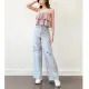 Quần jeans suông MIEU mài rách - HJN03 (Đậm/ Nhạt). 