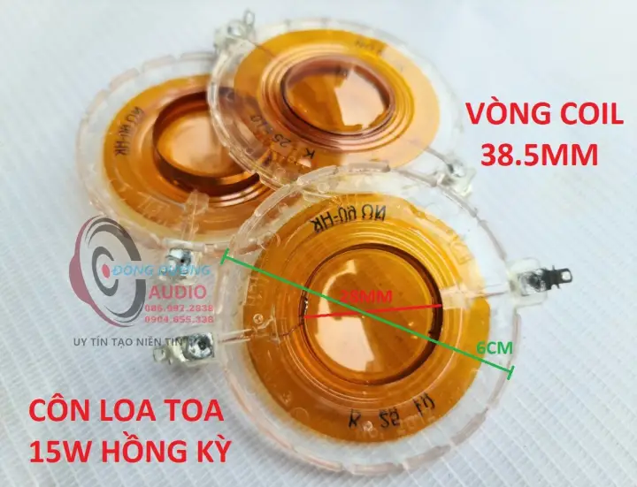 BỘ 10 CÁI CÔN LOA TOA 15W - KÍCH THƯỚC 28MM - COIL LOA NÉN TOA