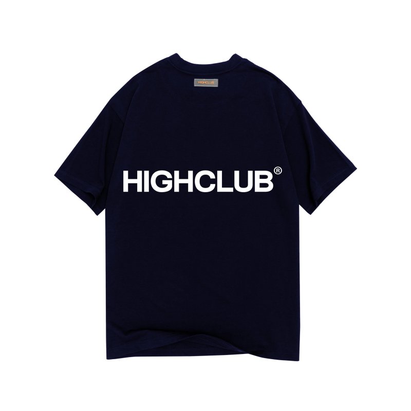 HIGHCLUB Basic Washed Tee - Navy