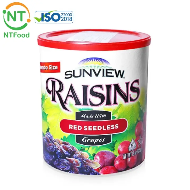 Nho khô Mỹ không hạt Sunview Raisins Red Seedless 425 gram (Date 11/2022) – Nhất Tín Food – sunview – top1shop