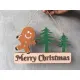 Bảng gỗ merry christmas cây thông và con vật xinh xắn kích thước 25cm tặng móc dán trang trí mùa giáng sinh. 