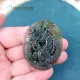[tặng dây] Mặt dây đá Chalcedony khắc hình Rồng bay Thanh Long hình oval phong thủy thu hút may mắn, bình an | Hoa Minh Gem. 