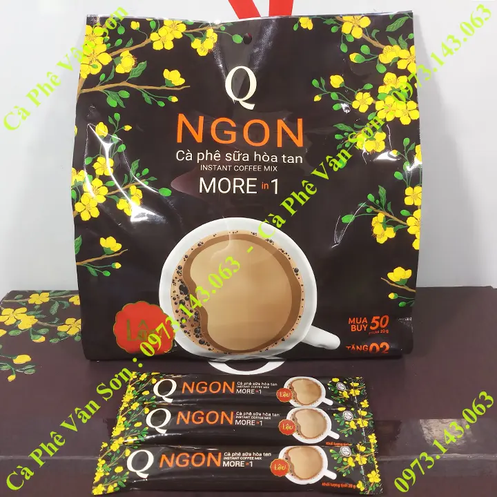Cà phê sữa Ngon Trần Quang bịch lớn 1.04Kg (52 gói dài * 20g) Mẫu xuân 2022 – Trần Quang – top1shop