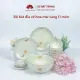 Bộ bát đĩa cao cấp Bát Tràng set 11, 16, 21 sản phẩm - Họa tiết hoa mai vàng. 