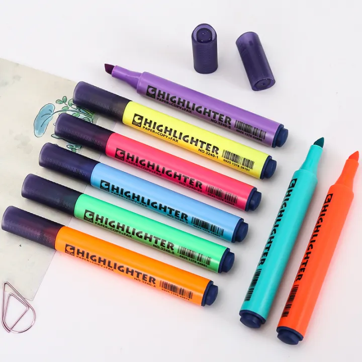 [HCM]Bộ 7 bút Highlighter bút dạ quang bút ghi nhớ sắc màu cho học sinh sinh viên giáo viên - màu ngẫu nhiên