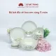 Bộ bát đĩa cao cấp Bát Tràng set 11, 16, 21 sản phẩm  - Họa tiết hoa sen vàng. 