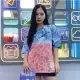 Hải Anh Uniform Áo Lớp Patchy Ombre Xanh Hồng. 