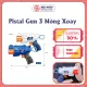 Đồ Chơi Trẻ Em Phụt Xốp Neft PISTOL GUN 3 NÒNG XOAY - Nhựa ABS An Toàn Với Trẻ Em. 