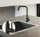 Vòi rửa bát ( chén ) lạnh màu đen inox cao cấp MS1. 