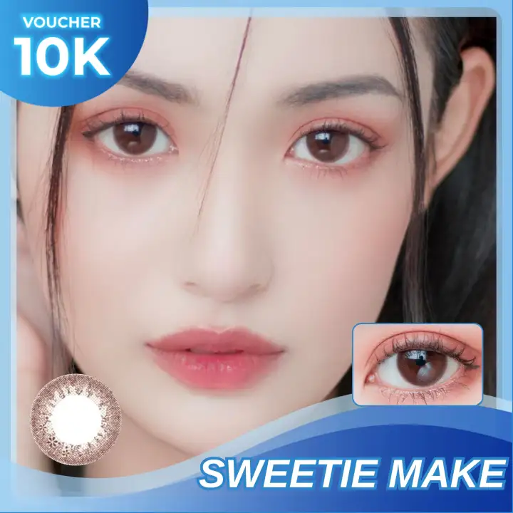 Kính áp tròng SEED 1 ngày màu Sweetie Make, lens SEED Eye Coffret 1 day UV- Lens Optic