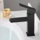 Vòi Lavabo nóng lạnh màu đen cao cấp - Inox 304 - hình vuông. 