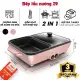 Nồi lẩu điện mini 2 ngăn đa năng, Nồi nướng điện siêu tốc chống dính thế hệ mới, 2 chế độ nấu nhanh, tiết kiệm điện, dễ vệ sinh, tiện dụng cho mọi gia đình. 