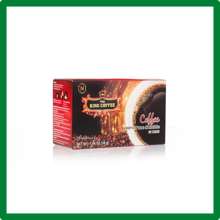 Cà Phê Đen Hòa Tan 100% Thuần Khiết KING COFFEE – Hộp 15 gói x 2g – Không Đường – Từ hạt cà phê Arabica & Robusta – TNI KING COFFEE – top1shop