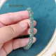 Vòng tay đá Cẩm Thạch tự nhiên băng chủng Lam Ngọc VIP size 6.8 li phối charm cỏ 4 lá bạch ngọc, bánh xe cẩm thạch | Hoa Minh Gem. 