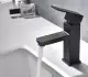 Vòi Lavabo nóng lạnh màu đen cao cấp - Inox 304 - hình vuông. 