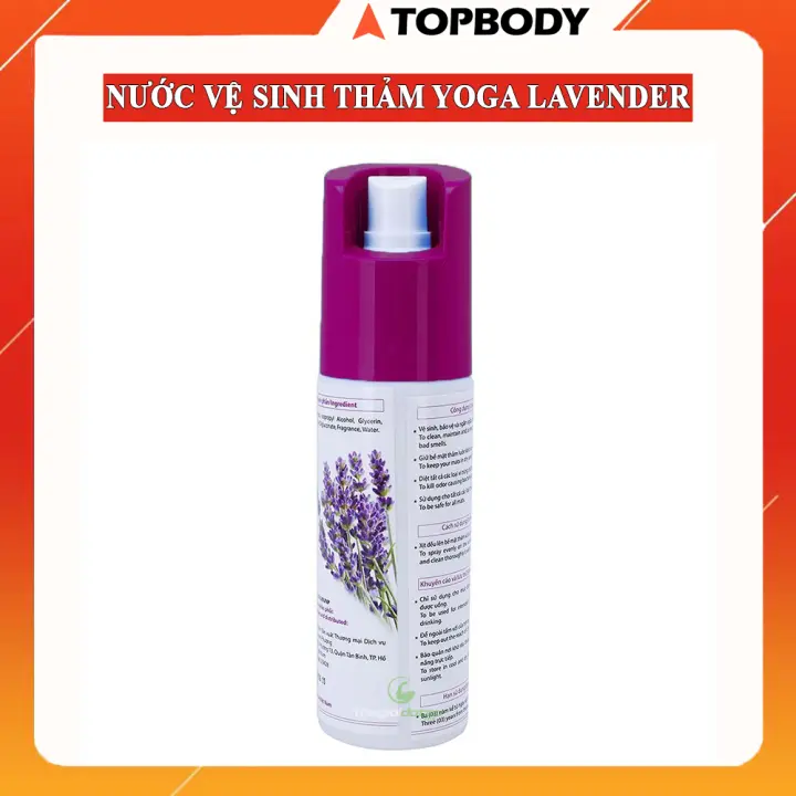 NƯỚC VỆ SINH THẢM YOGA, NƯỚC LAU THẢM CAO CẤP HƯƠNG LAVENDER 100ml TOPBODY-CLEAR01 – Topbody >>> top1shop >>> lazada.vn