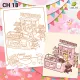 Tranh tô màu Mèo / Tranh tô màu nước gian hàng Mèo cute / Line Art / Khổ A5 dày 300gsm. 