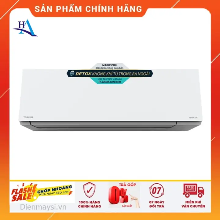 [HCM]Máy lạnh Toshiba Inverter 2.5 HP RAS-H24E2KCVG-V - CHƯA BAO GỒM CÔNG LẮP ĐẶT VÀ VẬT TƯ -