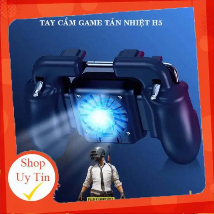 Tay cầm chơi game H5 có quạt tản nhiệt hỗ trợ chơi game PUBG, RoS, Free Fire … – No Brand – top1shop