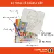 Tranh Tô Màu Số Hoá Các Con Vật Size Nhỏ Cho Bé Từ 6-12 Tuổi Căng Sẵn Khung 20x20cm. 