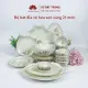 Bộ bát đĩa cao cấp Bát Tràng set 11, 16, 21 sản phẩm  - Họa tiết hoa sen vàng. 