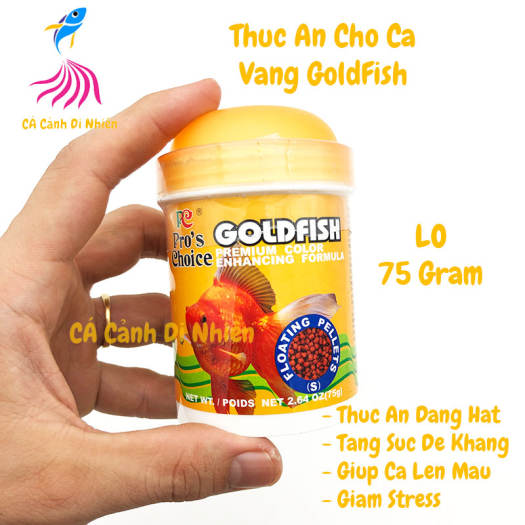 Thức ăn cho cá vàng GOLDFISH dạng HẠT lọ CAM 75 Gram - Thức ăn cho cá | ThuCungMall.com