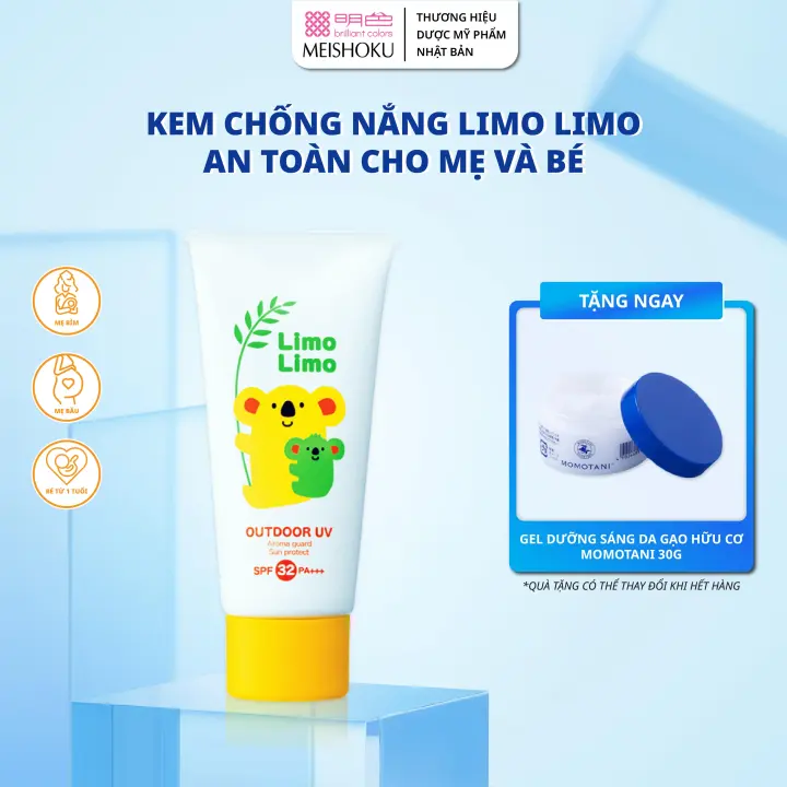 Kem Chống Nắng Cho Trẻ Nhỏ MEISHOKU Limo Limo 50G