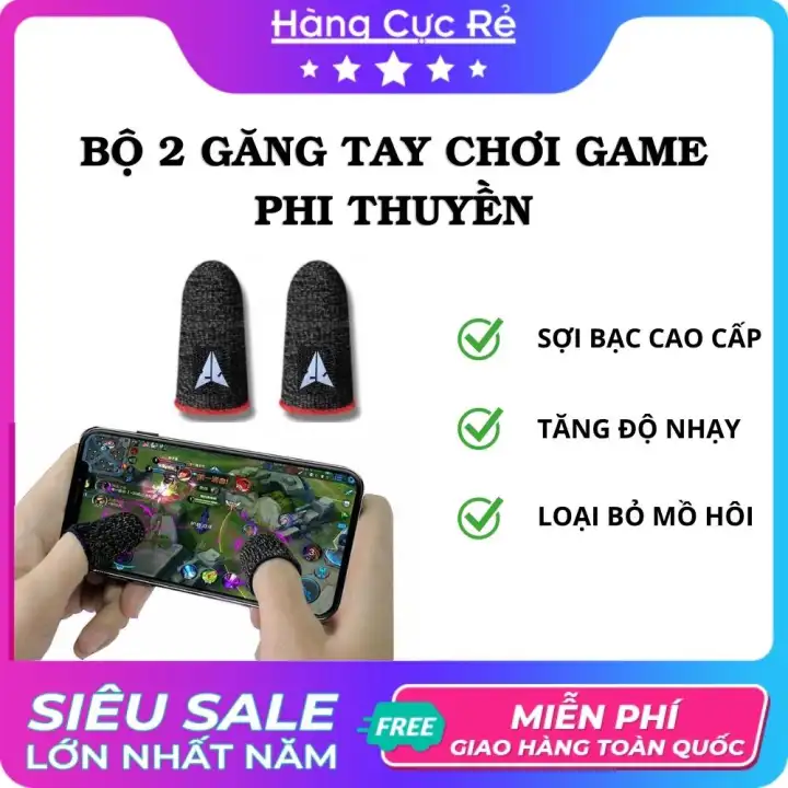 Bộ 2 găng tay chơi gem xịn PHI THUYỀN, sợi bạc cao cấp chống mồ hôi, chơi ff cảm ứng điện thoại – Shop Hàng Cực Rẻ – No Brand – top1shop