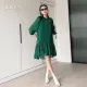 JOVEN Đầm Ngắn Babydoll Vera Tay Dài Chất Organza Thanh Lịch. 