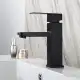 Vòi Lavabo nóng lạnh màu đen cao cấp - Inox 304 - hình vuông. 