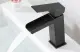 Vòi lavabo nóng lạnh thấp Inox đen vuông cao cấp MS2. 