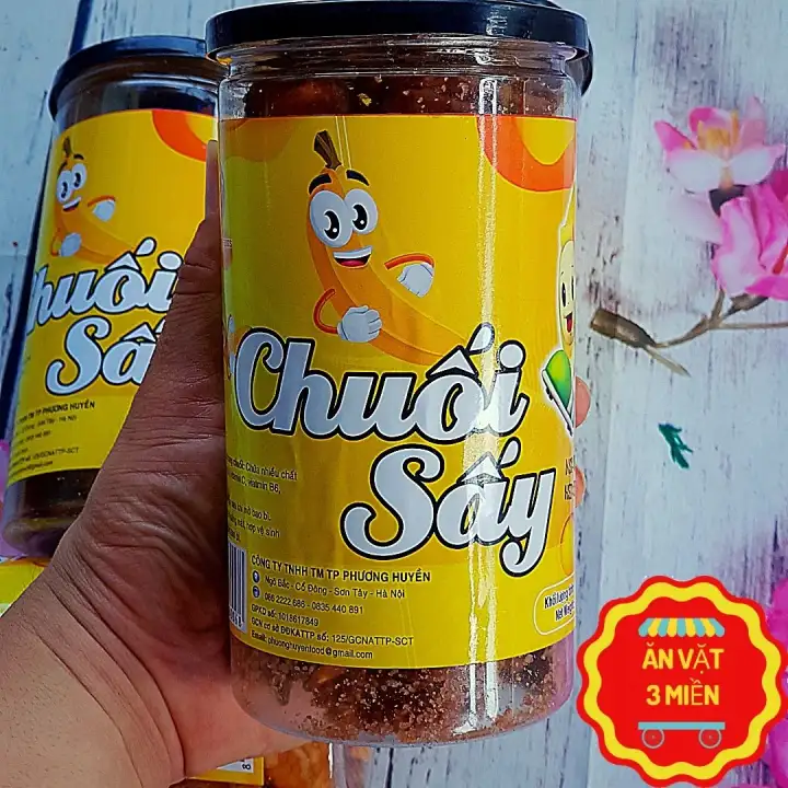 Đồ Ăn Vặt – Chuối Sấy ❤FreeShip❤ Phương Huyền Food lọ 250g – No Brand – top1shop