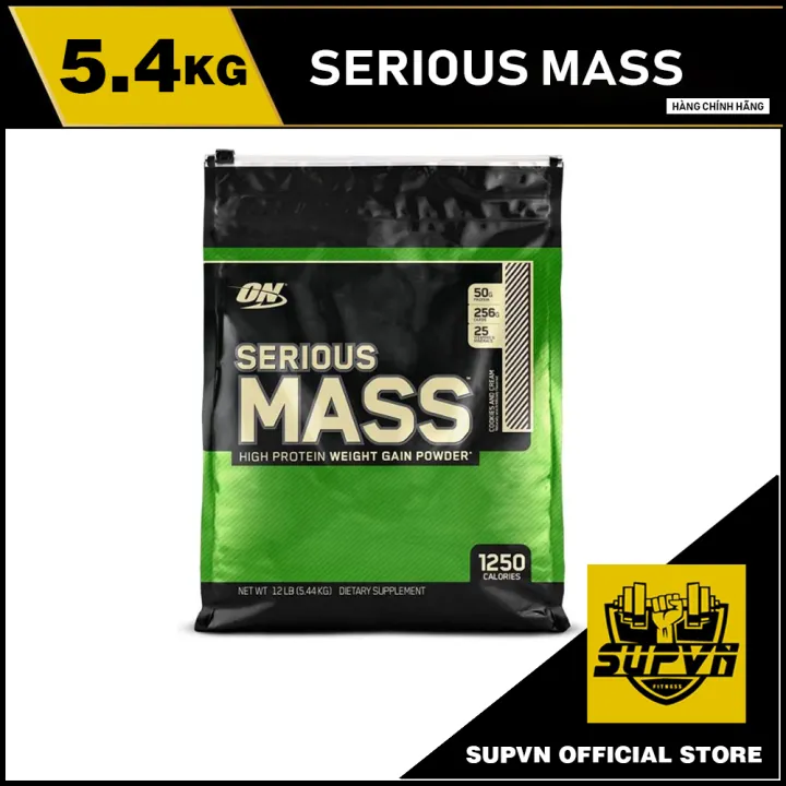 Serious Mass On 12lbs - Sữa tăng cân tăng cơ giàu dinh dưỡng dành cho người gầy - Optimum Nutrition Serious Mass Weight Gainer Protein Powder