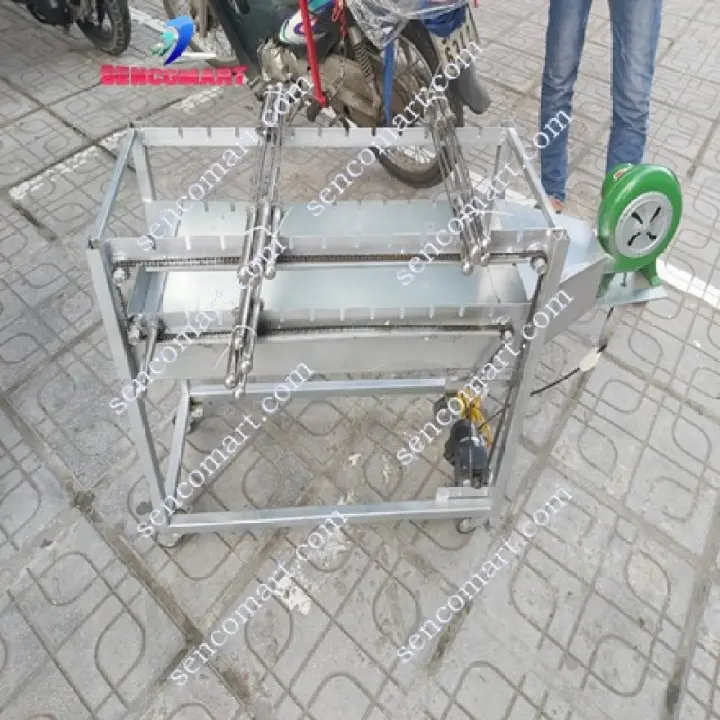 Bếp than nướng gà vịt thịt gồm 24 xiên