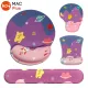 Lót Chuột Kê Tay Bàn Phím Có Đệm Silicon GALAXY (Mouse Pad Key Board Wrist Rest Gaming Bàn Di Chuột Cute Anime Màu Hồng). 